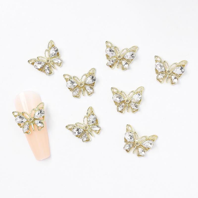 Luxury Zirconia Alloy Nail Art Hairpin & Phone Case Decor