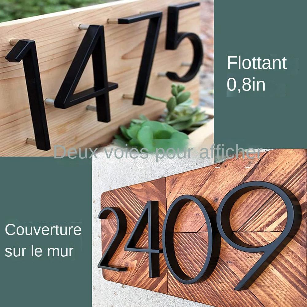 Xiaomi 142mm Floating Exterior House Numbers Modern Number Signs on the Door Extra Large Black Apartment Address and Mailbox Plate