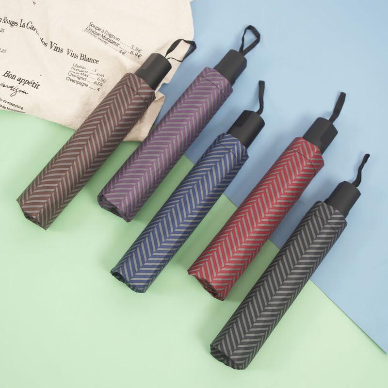 Aimeili Premium Retro Striped Folding UV Umbrella
