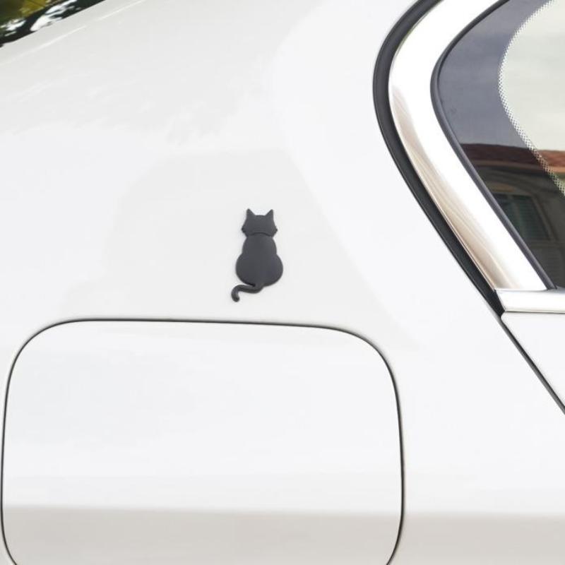3D Metal Cat Car Emblem Personalized Creative Sticker Cute Auto Exterior Decor Covering Decal