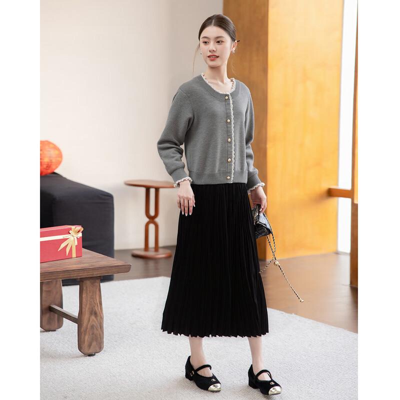 MOKANA Women's Urban Casual Long Sleeve Mid-length Dress