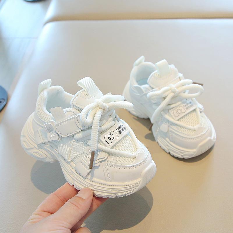 Girls Mesh Breathable Chunky Sneakers Lightweight Sweet Casual Shoes For Kindergarten Spring Autumn Outdoor Running Trainers