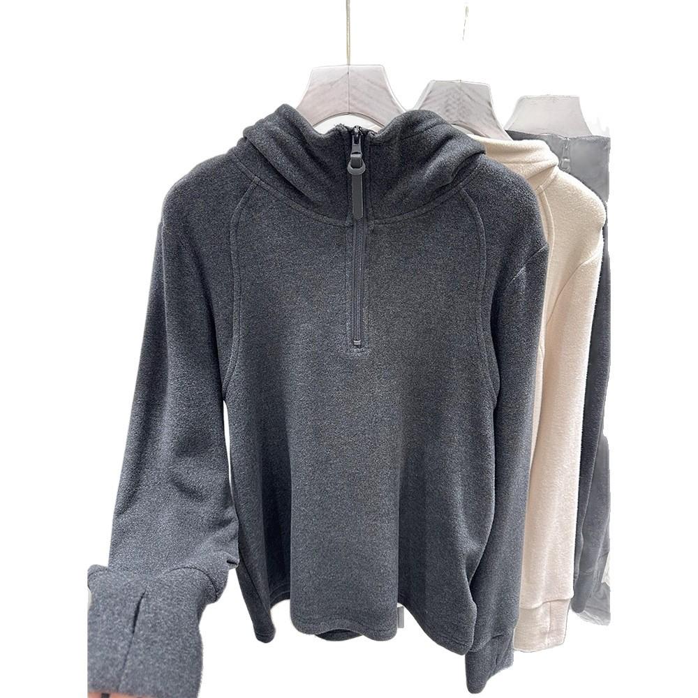 270g Thickened Korean Style Hooded Brushed Base Layer Shirt for Women - Autumn/Winter 2025