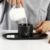 Keramik-Kaffeetassenset im europäischen Stil, Hochwertige Tasse, Haushalt Nachmittagstee, Tasse und Untertasse