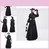 Elegant Polyester Plague Doctor Costume With Dramatic Beak Mask For Cosplay Events