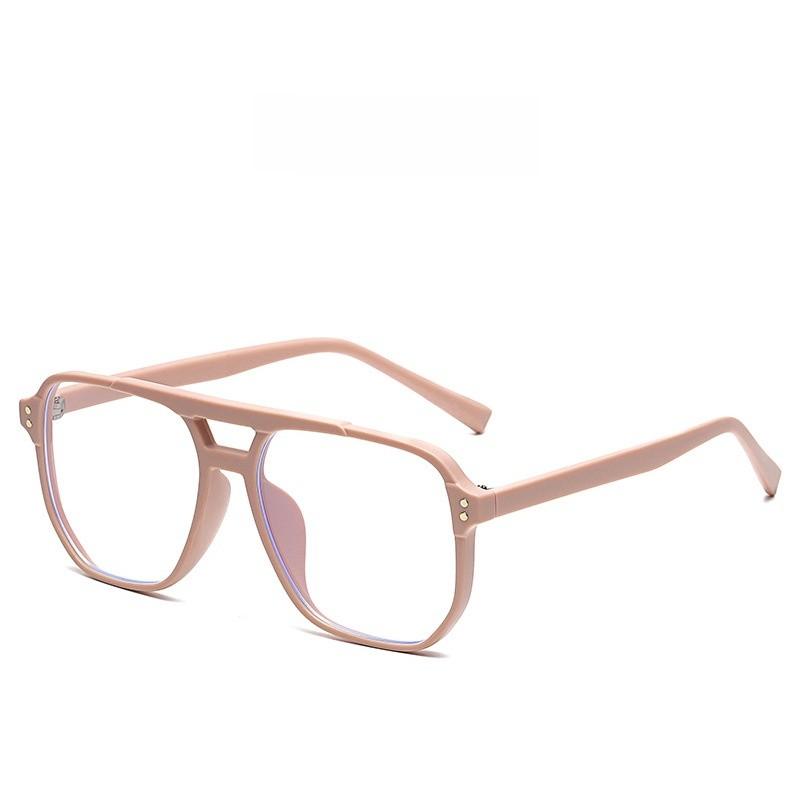 Tr90 Square Glasses Frame With Blue Light Blocking For Fashionable Commuting And Long Face Shapes