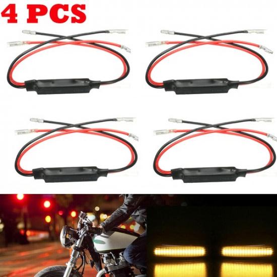 4PCS Motorcycle Resistor, 12V 10W Turn Signal LED Load Resistor Flash Blinker