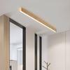 Nordic Style Living Room LED Linear Ceiling Light Hallway Long Ceiling Lamp Liner Lamp Natural Wood Finish Balcony Light