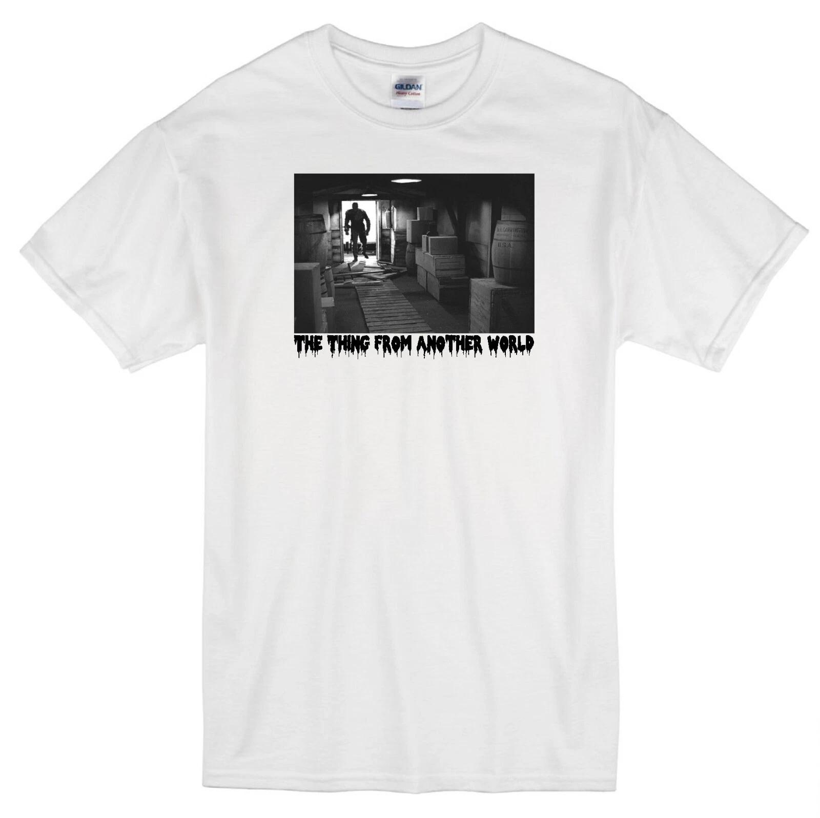 THE THING FROM ANOTHER WORLD JAMES ARNESS 1951 MONSTER MOVIE RETRO WHITE T-shirt 4XL