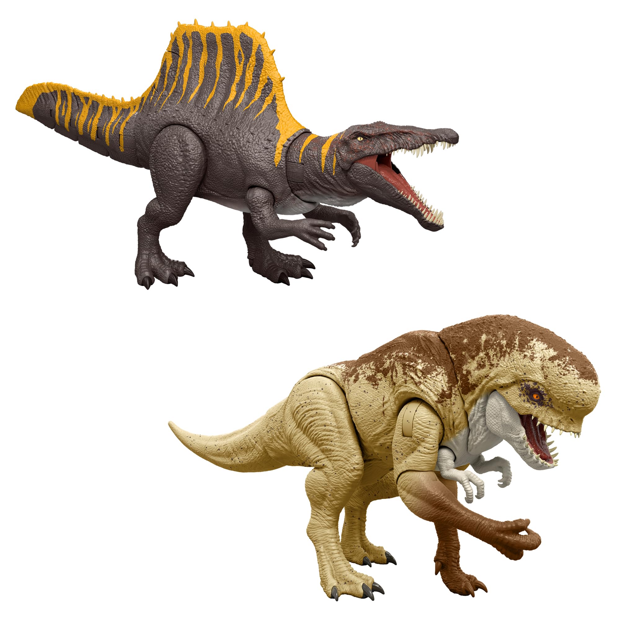 

Mattel Мир Юрского периода Рев Спинозавра и Рев Дисторта Рекса Набор из 2, Детские фигурки, Игрушки динозавров, Возраст 4 года и старше, Многоцелевой,