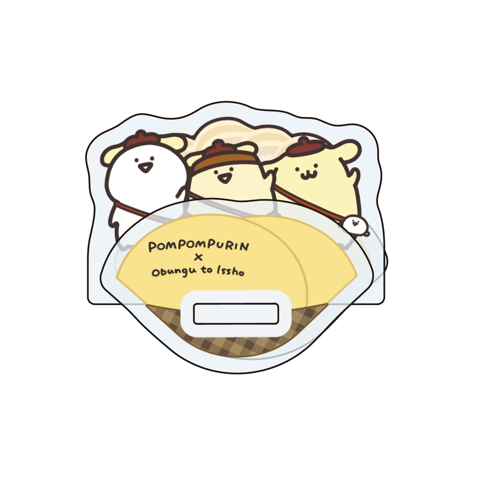 Obungu to Issho x Pompompurin 01 A ver. [Иллюстрация для коллаборации] Качающаяся акриловая подставка