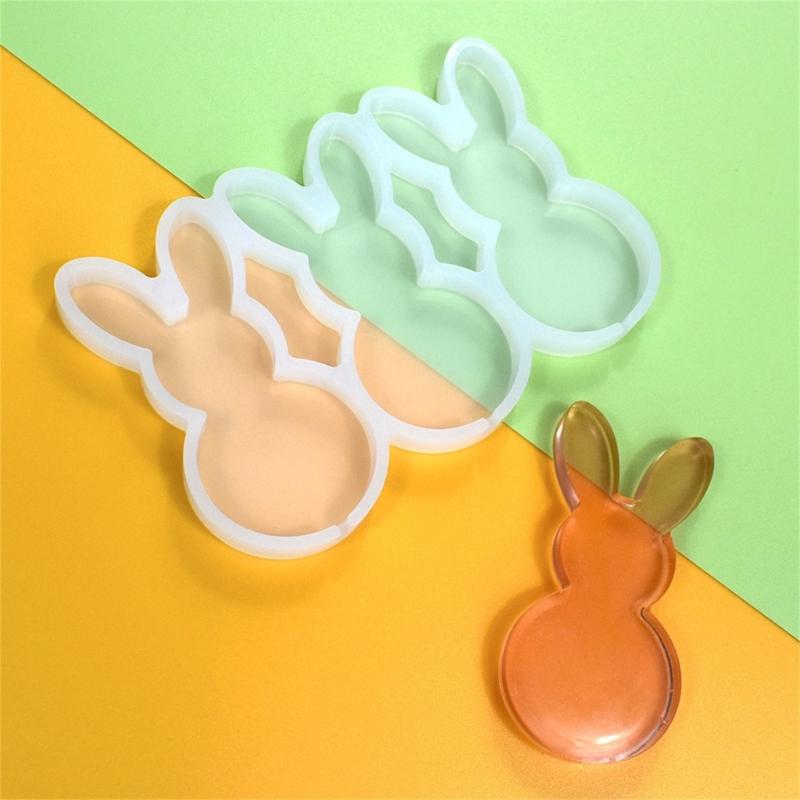 Easter Rabbit Lollipops Candy Mold DIY Cake Pastry Decor Baking Tool Chocolate Dessert Silicone Molds Non-stick