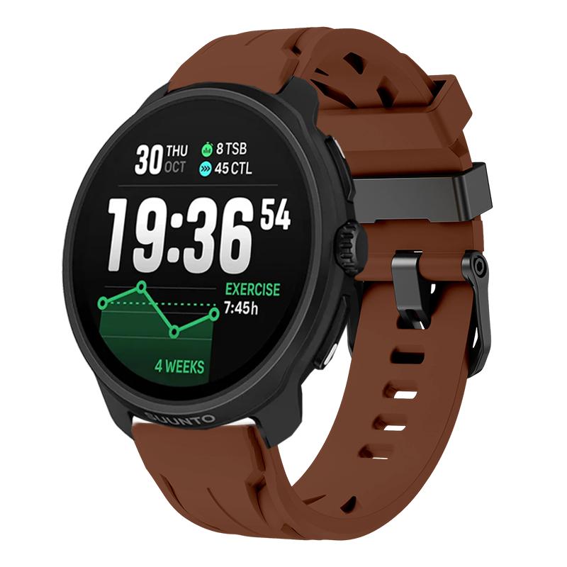 22mm Silicone Sport Band Compatible with Suunto Race 2 Waterproof Flexible Replacement Strap for Suunto Run/Ocean/ 9 Peak Pro