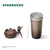 Starbucks Brown Gold Luster Series Double-Drinking Stainless Steel Desktop Cup, 470ml Coffee Mug Water Cup, Gift for Women's Day