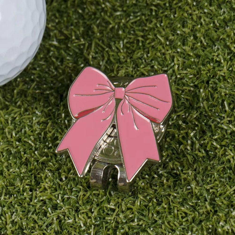 Pink Ribbon Golf Cap Clip Magnetic Golf Hat Marker Outdoor Sports Golf Ball Mark  Women Girls