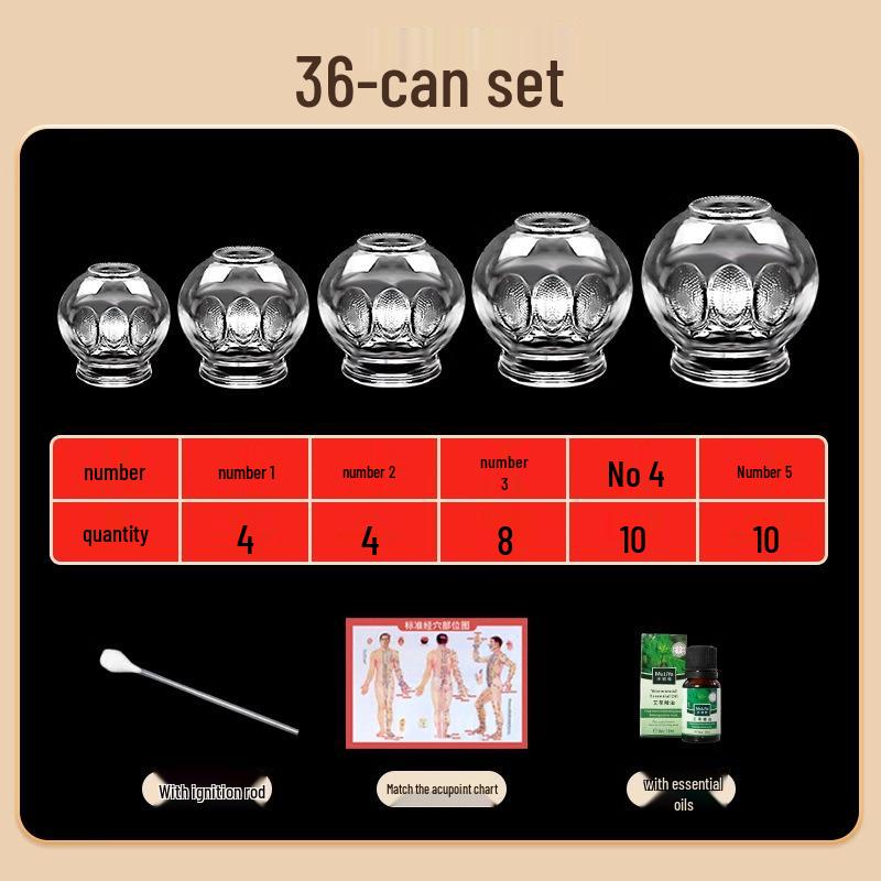 Chenye Thick Glass Cupping Set for Beauty Salons and Home Use