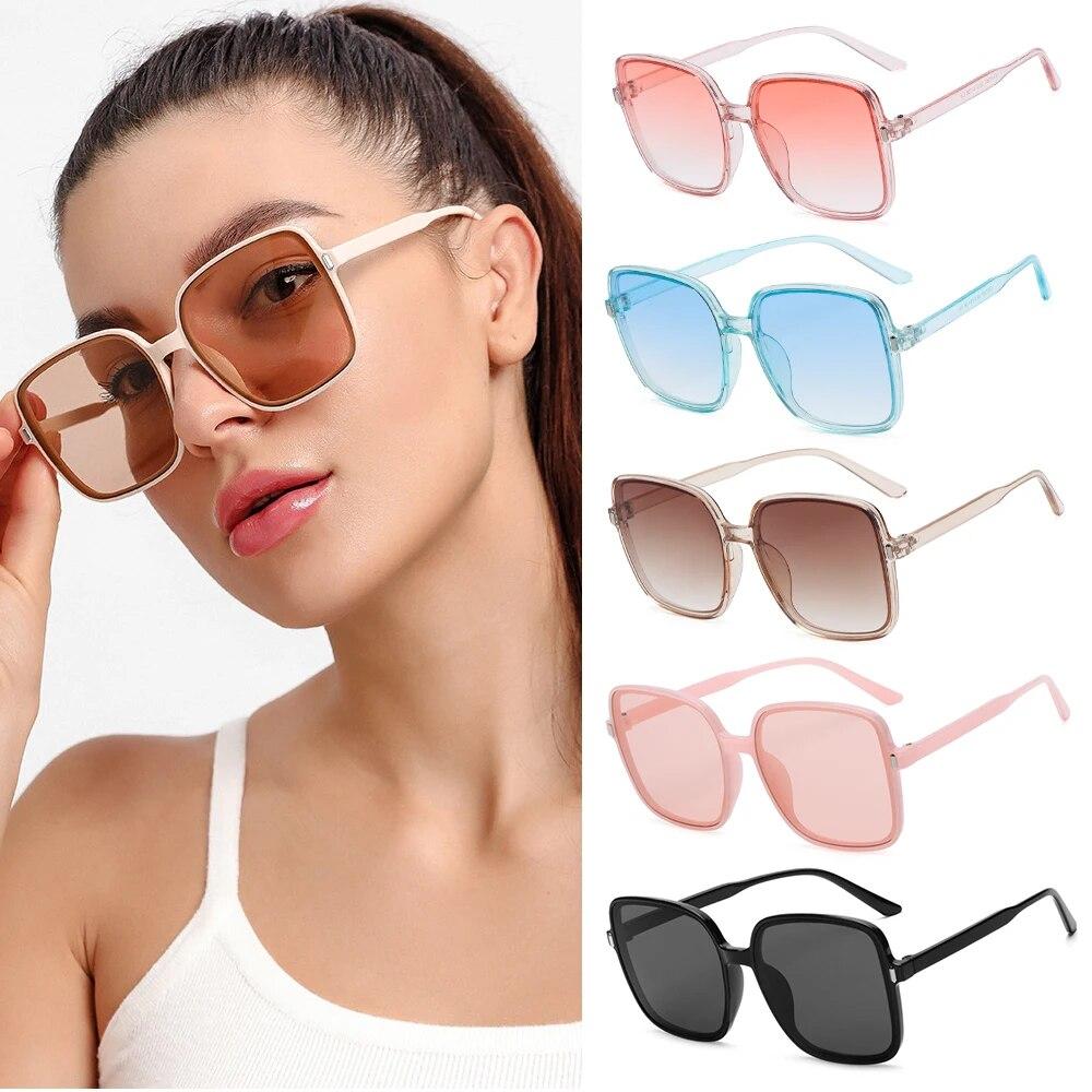 1PC Vintage Rectangle Sunglasses Luxury Gradient Eyewear Unisex Fashion Designer Sun Glasses UV400 Protection Eyeglasses