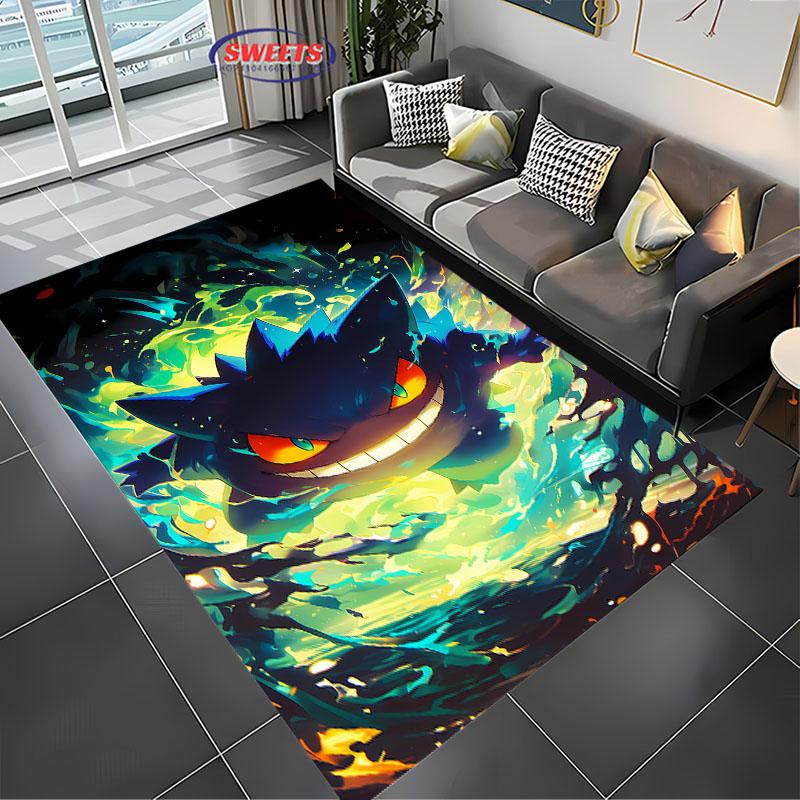 

17 Styles P-P0kemon Gengar Carpet Living Room Cartoon Children s Bedroom Sofa Doormat Floor Rug, Anti-slip Decor Mat Great Gift 40x60cm (16x24in)
