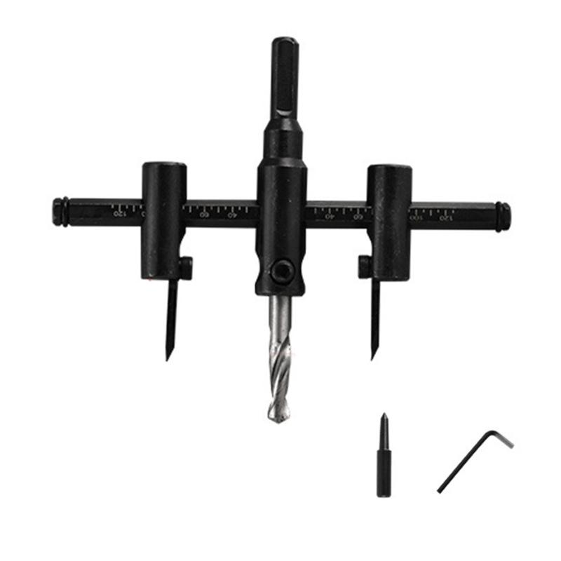 

Ergonomic Operation Manual Adjustable Plasterboard Hole Cutter Tool with Ergonomic Grip for Precise 30mm-300mm Cutting чёрный