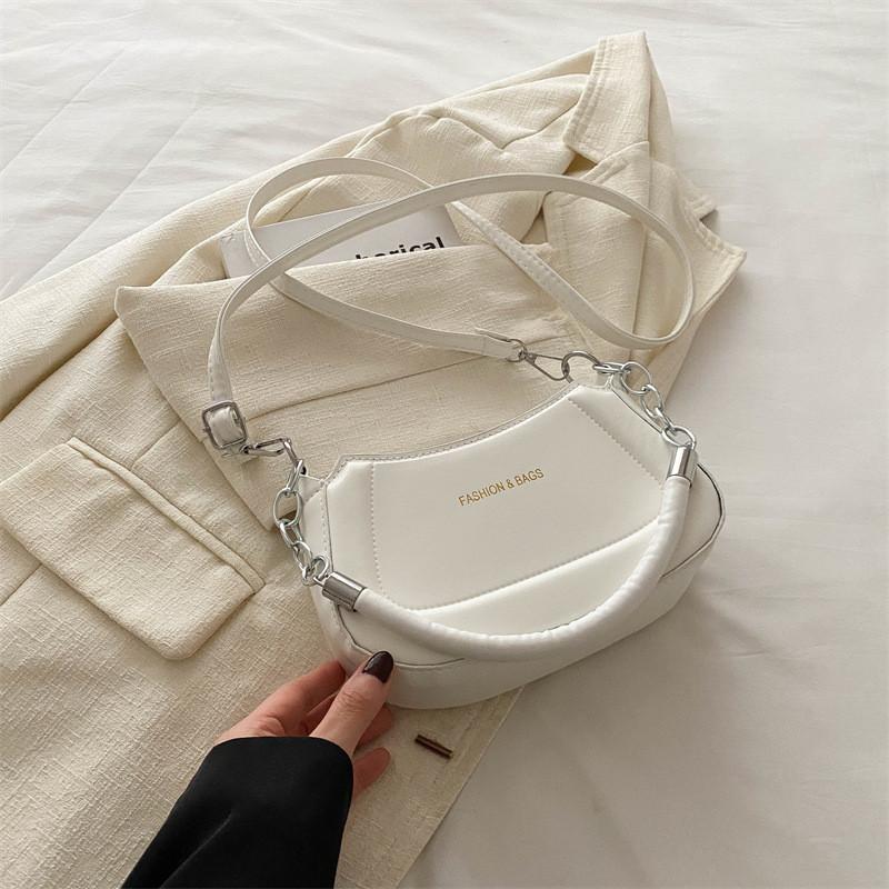 Simple And Elegant Solid Color Armpit Female Bag 2024 New Casual Commuter Fashion Handbag