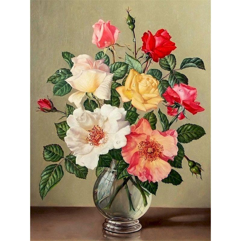5d Diamond Painting Flower Vase Diy Diamond Embroidery Kit Home Decoration Cross Stitch Mosaic Picture Wall Art Gift