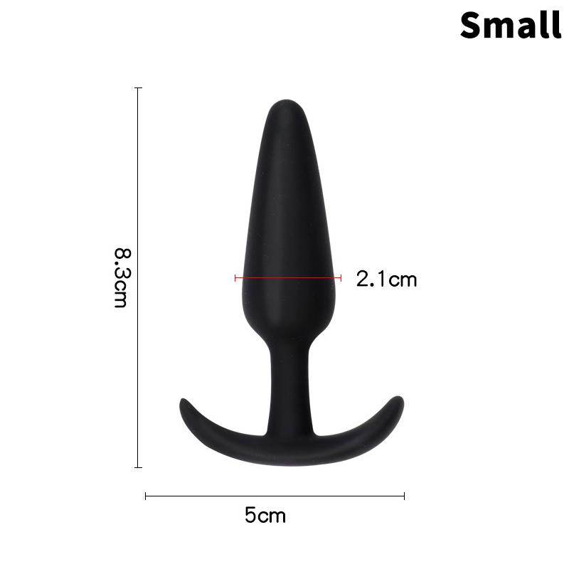 Soft Silicone Anal Plug 3 Sizes Butt Plug Bullet Vibrator Stimulator Adult Sex Toy for Men/Women Anal Prostate Massager for Gay