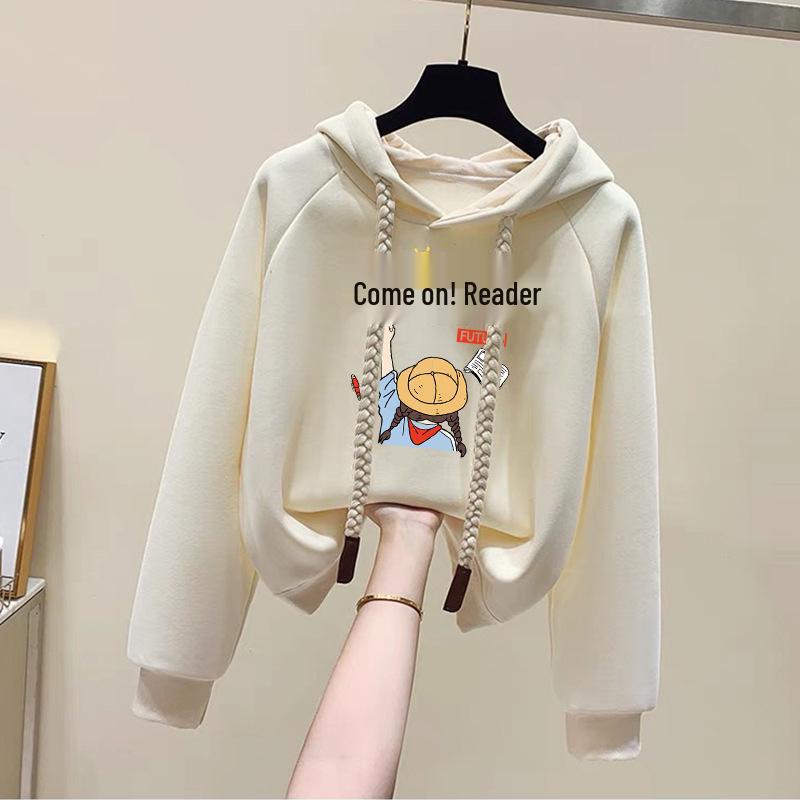 Women's Fleece-Lined Hooded Sweatshirt - New 2024 Petite Winter Dopamine Style