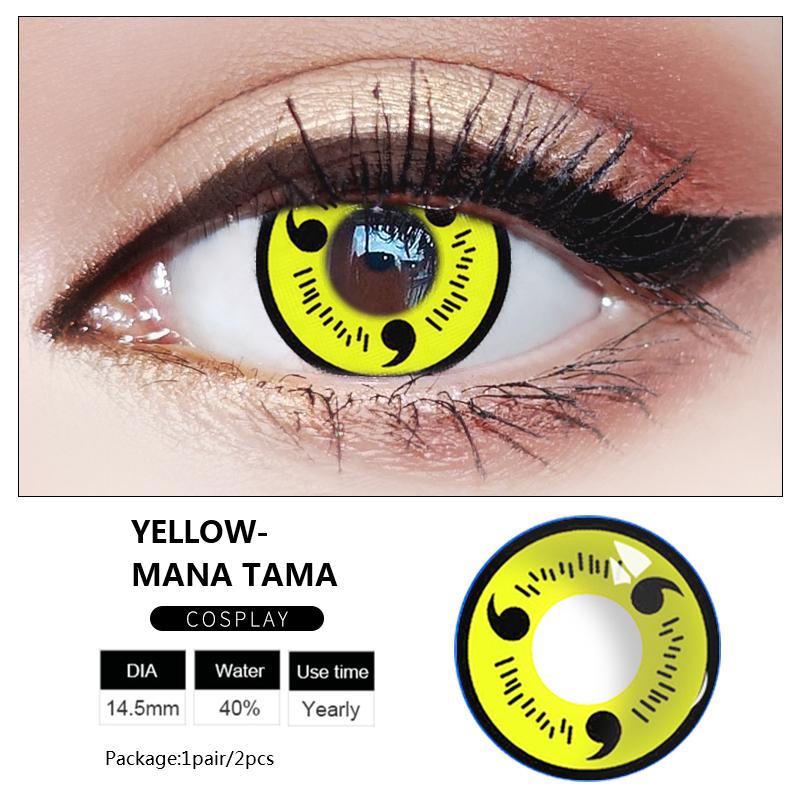 Sharingan Cosplay farbige Kontaktlinsen 2 Stück mit Etui