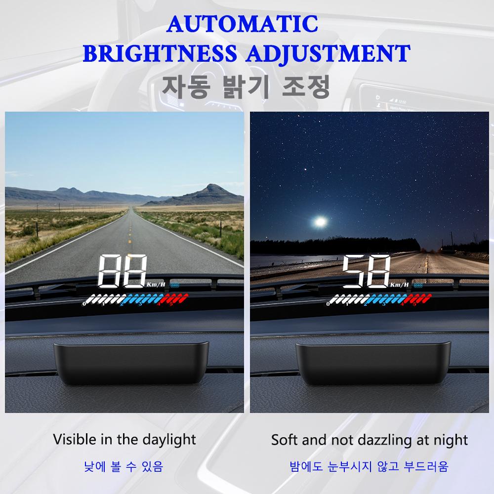 ZQKJ M7 OBD2 GPS HUD Head Up Display Car Digital Speedometer Windshield Projector Auto Water temp Gauges Fit All Cars