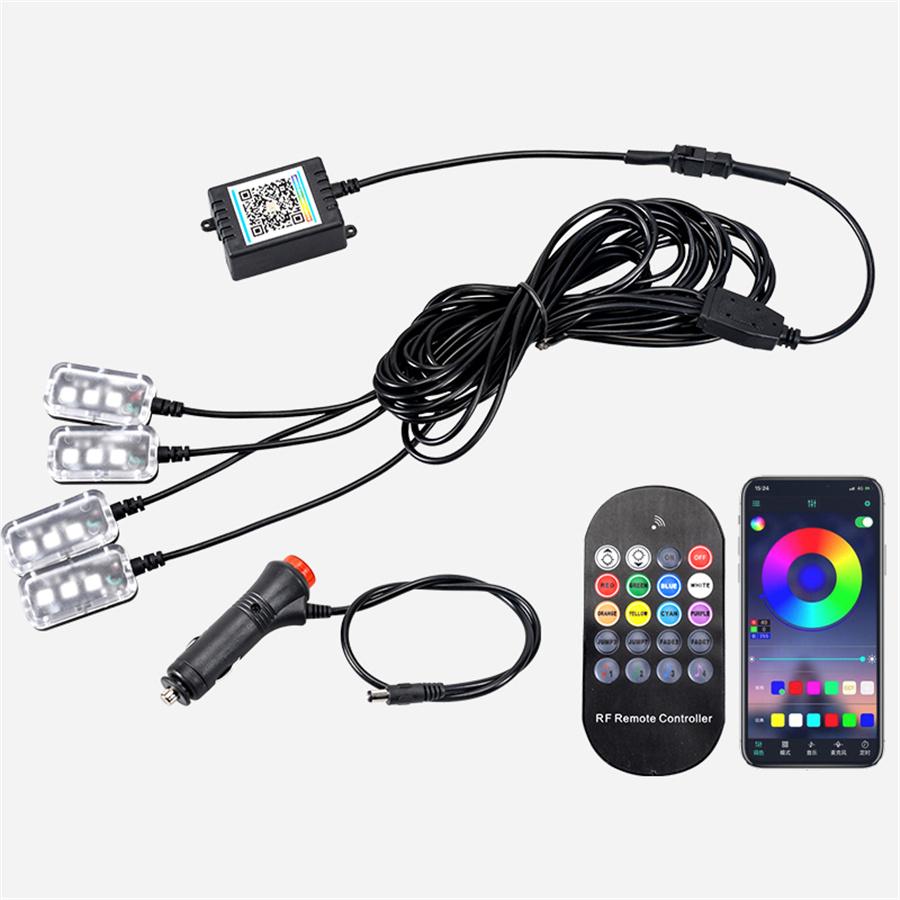 Car Interior Decoration Atmosphere Light LED RGB Ambient Lamp APP Remote Control