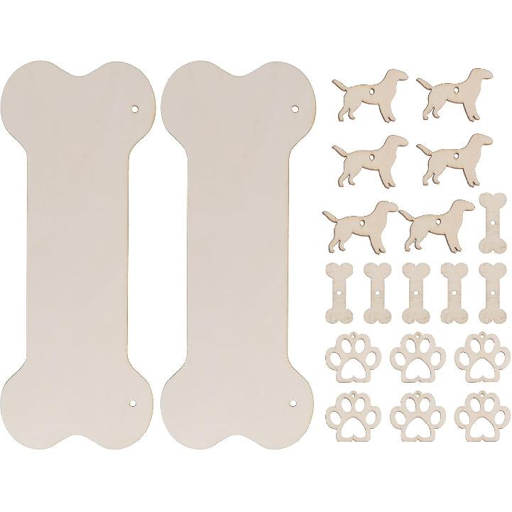 

Деревянная табличка в форме косточки для собаки, заготовка, деревянная плакетка, неокрашенное дерево, поделки своими руками, подвесная табличка для щенка, дома для питомца, украшение двери, стены, 20 шт.