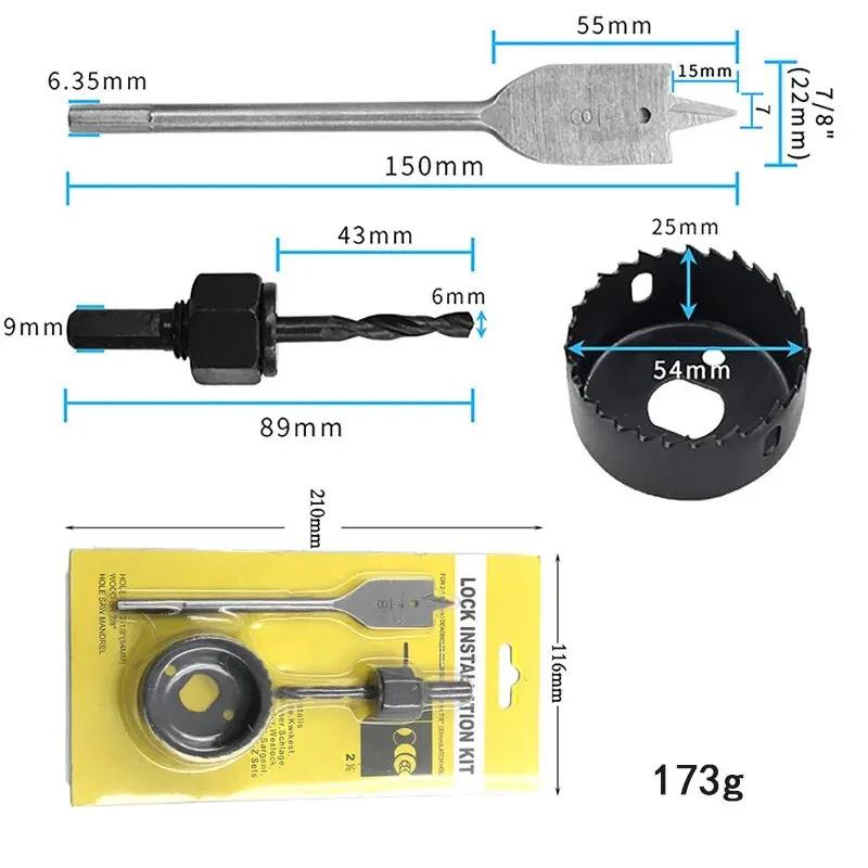 3PC Hole Saw Gypsum Board Hole Opener 32-54mm Ceiling Drilling Tool 6PC Bubble Shell Assembly Set