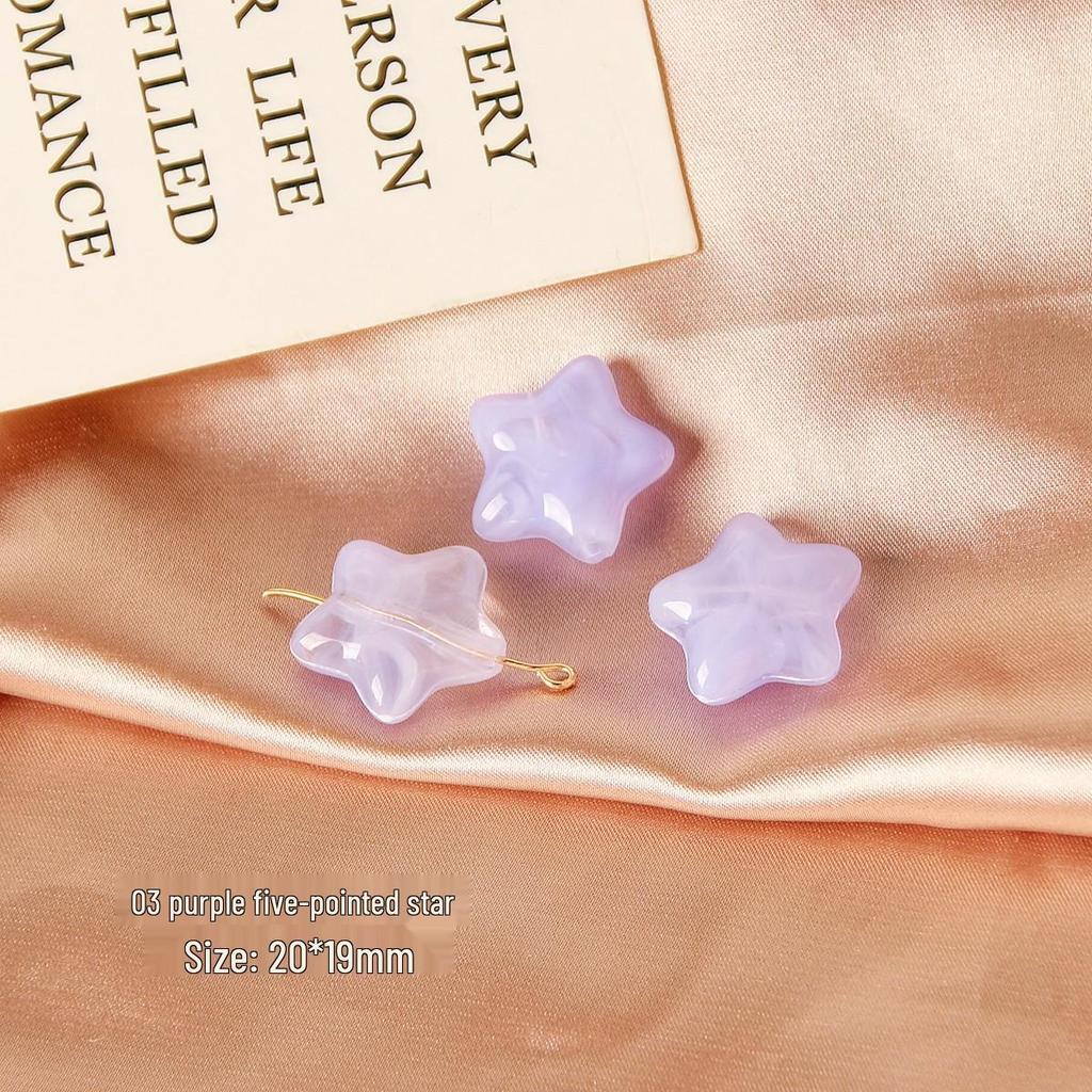 Dreamy Resin Star Heart Beads for DIY Jewelry Making