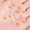 20pcs 40pcs 18K Gold Plated Sunflower Bead Cap 6mm Caps for Bracelets Bead Spacer Jewelry Making Supplies DIY Beaded Accessories