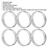 6PCS Easy Demoulding Stainless Steel Crumpet Rings Double Rolled Baking Mold  Muffin Baking
