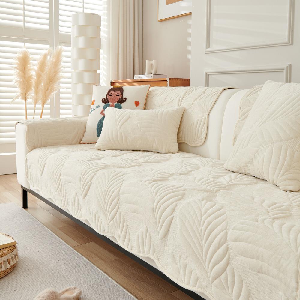 Chenille Plantain Ins Retro Living Room Sofa Cushion Sofa Cover Four Seasons Universal Sofa Towel Cover Cloth Cushion