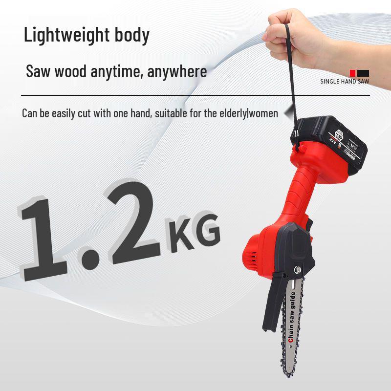 German Cordless Handheld Lithium Chainsaw: Compact, One-Handed Pruning and Felling Saw for Outdoor Use
