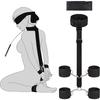 Hand Leg Restraint Collar Leash Handcuffs Leg Cuff Eye Blinder Sex Toy Set Backhandcuff Neck Leashes Silky Eye Patch