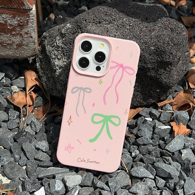 Love Heart Bow Casing For Motorola MOTO G85 G84 G75 G05 G34 G15 G35 G54 Edge 50 Pro NEO 60 Fusion STYLUS Case Silicone Cover