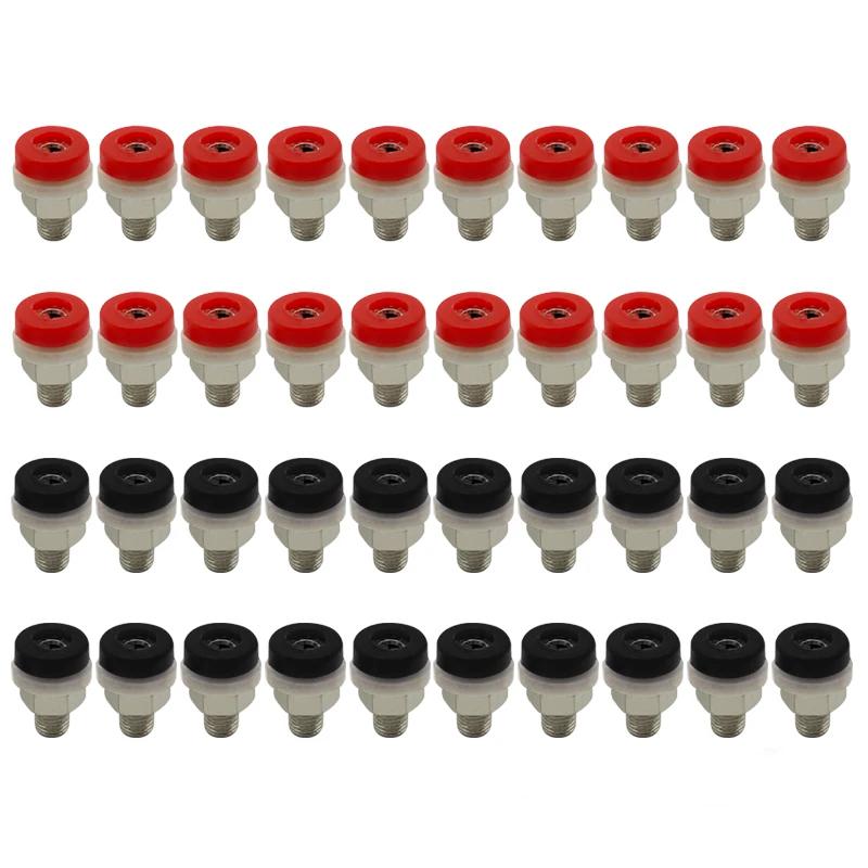 40pcs 2mm Banana Plug Socket Binding Post Nut Banana Plug Jack Electrical Connector Terminal Test Hole DIY Parts