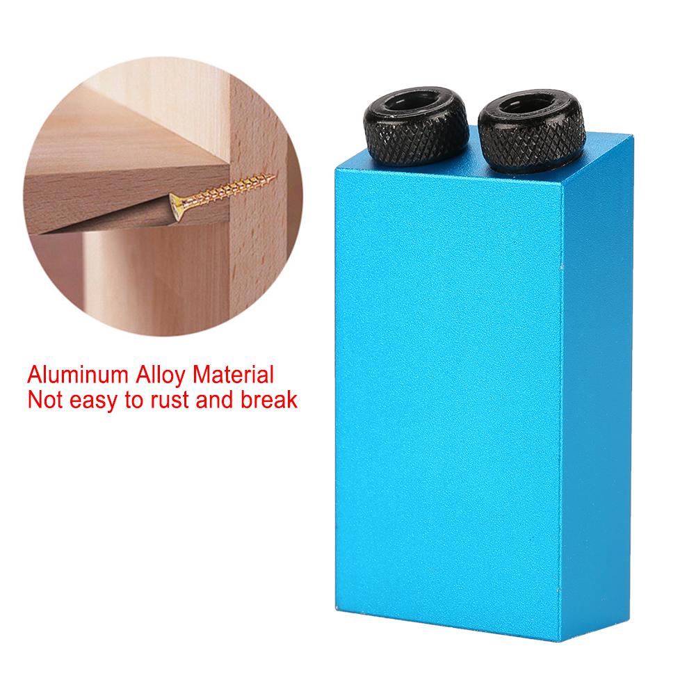 15 Degree Woodwork Guide Oblique Hole Positioner 6810mm Woodwork Locator Blue