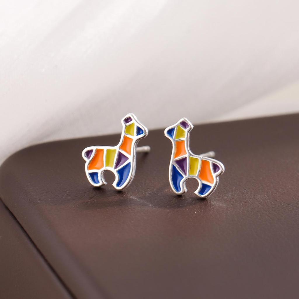 Charming Colorful Fawn & Giraffe Stud Earrings for Women