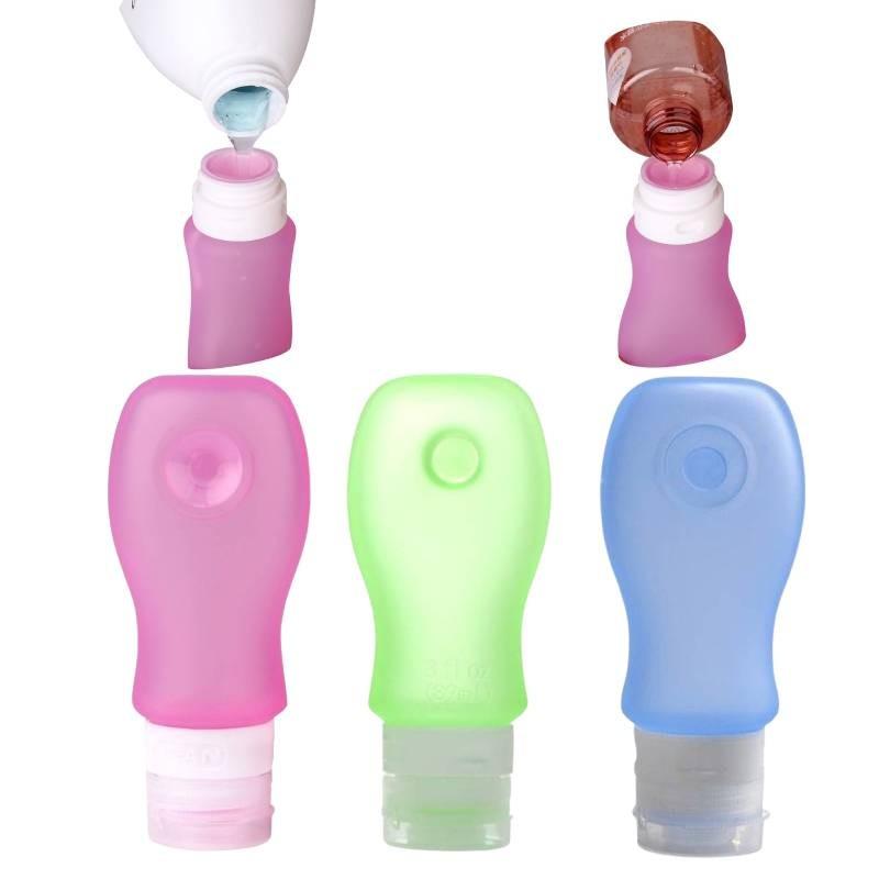 Solid Color Silicone Gel Portioning Bottles Travel Outdoor Lotion Bottle Shampoo
