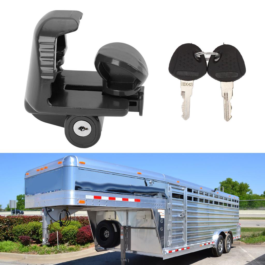 Trailer Hitch Lock with Keys High Security Heavy Duty Fit RV Coupler Lock for 1 7Celsius8inch 2inch 2 5Celsius16inch Couplers
