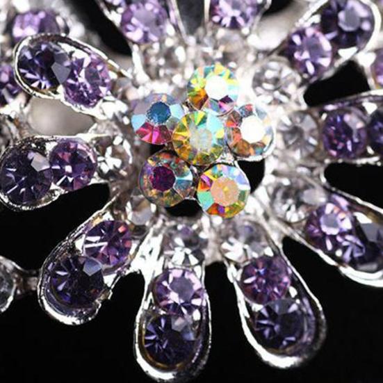 Fashion Women Rhinestone Flower Hair Pin Comb Clip Wedding Bridal Party Headwear