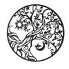 Tree of Life Wall Art 11.8in Round Decorative Metal Wall Plaque for Living Room Bedroom Indoor Outdoor Black