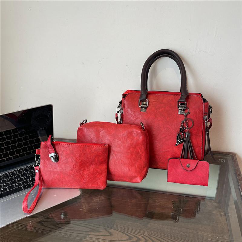 Luxury Brand 4 Psc/set Women's Handbags Large Capacity Crossbody Bag Ladies PU Leather Tote Fashion Shoulder Bags MIT