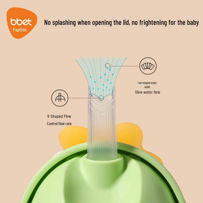 Dual-Purpose Baby Elephant Water and Milk Cup with Straw for 6+ Months