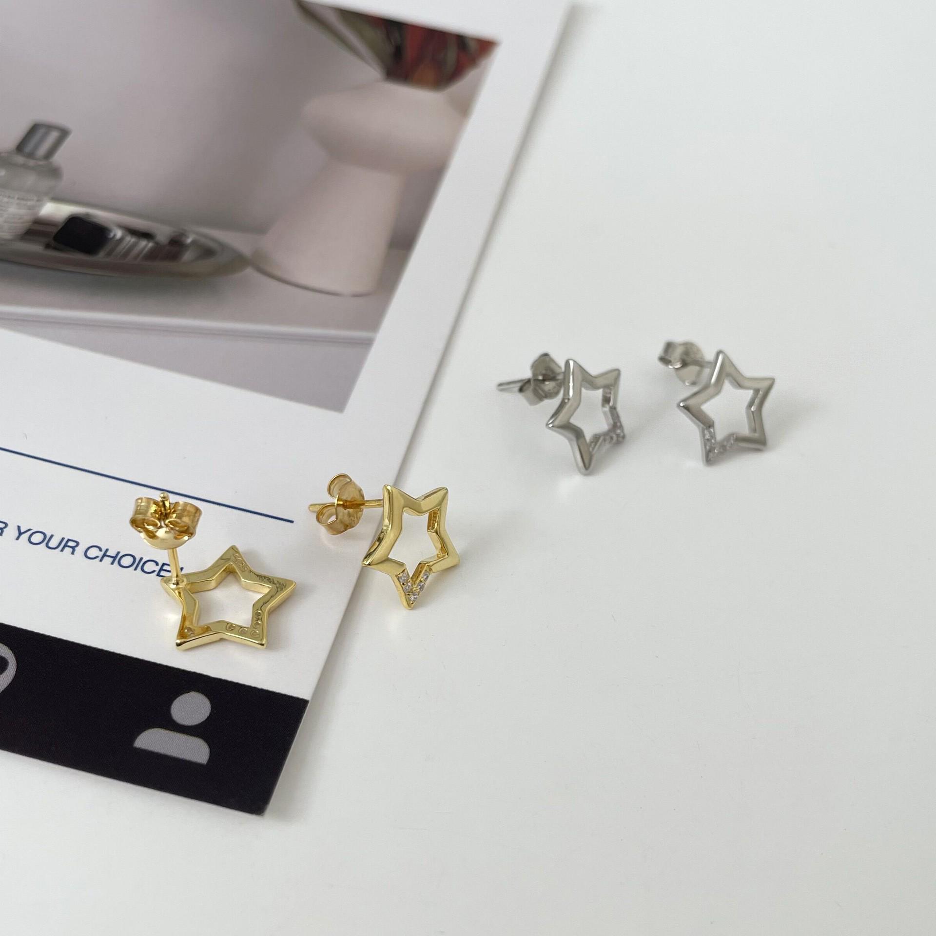 

Yinruitai S925 Sterling Silver Star Pentagram Ear Cuffs Women s Earrings - 2022 Trend Luxury Niche Jewelry Yellow - Nano Anti-Oxidation Protection