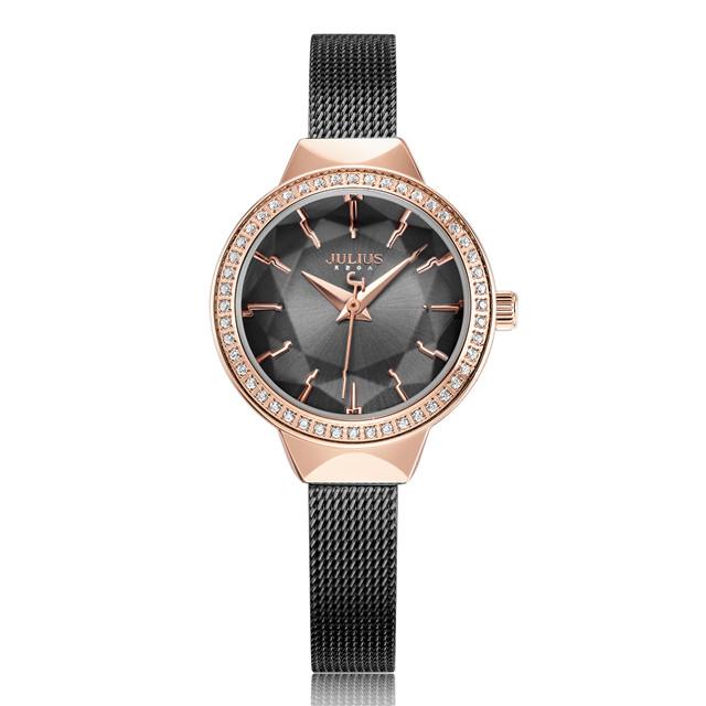 Micro‑set Zircon Julius Lady Women's Watch MIYOTA Fashion Hours Stainless Steel Bracelet Girl's Birthday Gift Box